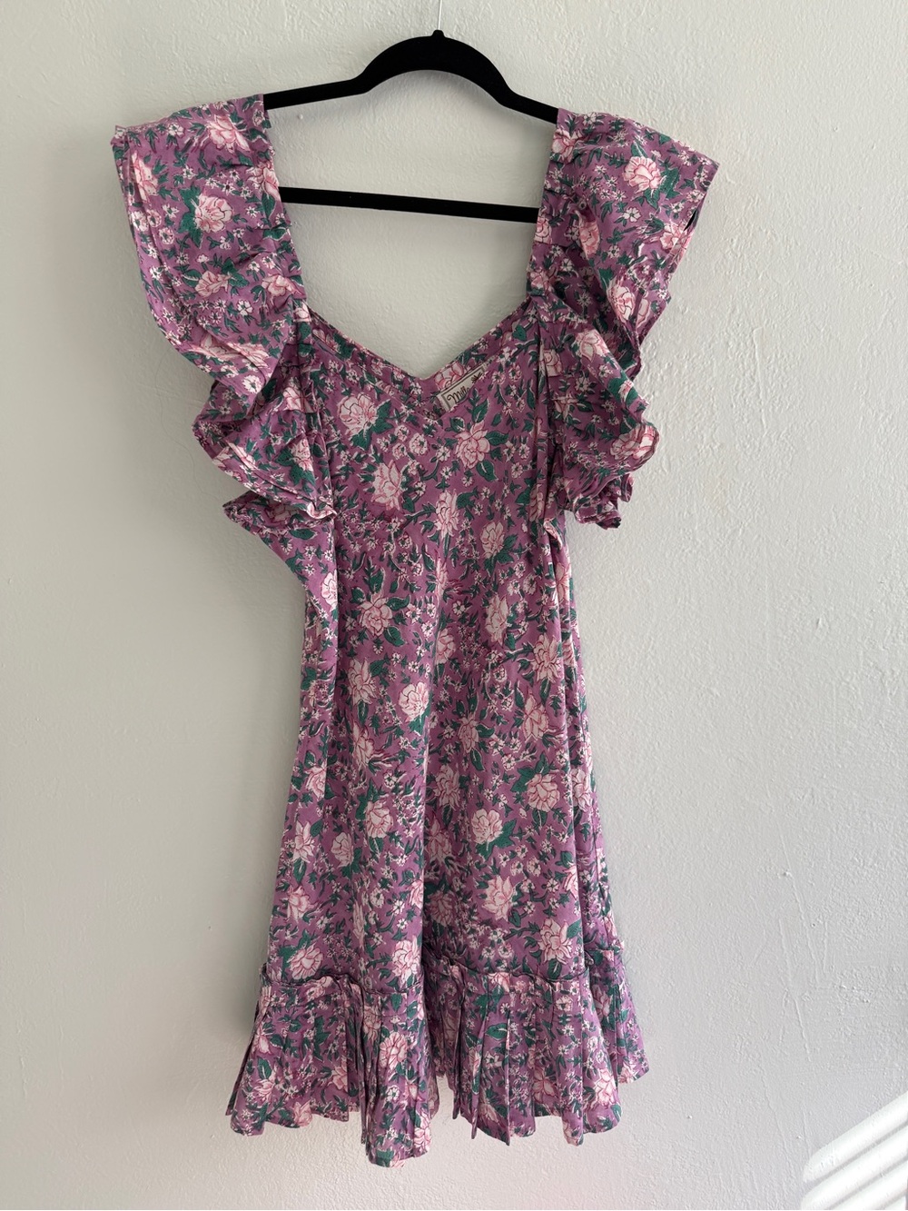 Mille Floral Purple V-Neck Dress